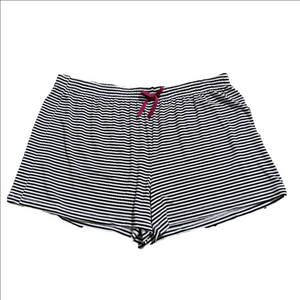 J+B Striped Black and White Shorts with Fuscia bow Accent Size Medium